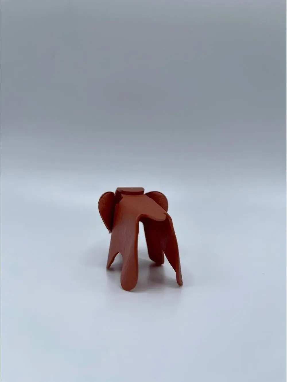 1:12 Scale Miniature Elephant, Eame Plywood Elephant Style, Bronze Dollhouse